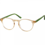 Zenni Classic Round Prescription Glasses Cream Tortoiseshell Plastic Full Rim Frame