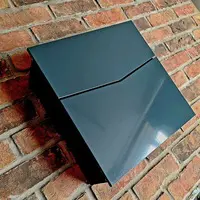 Envelope Steel Letterbox, Mailbox, Postbox, - Anthracite Grey, Wall-mounted, Lockable & Secure