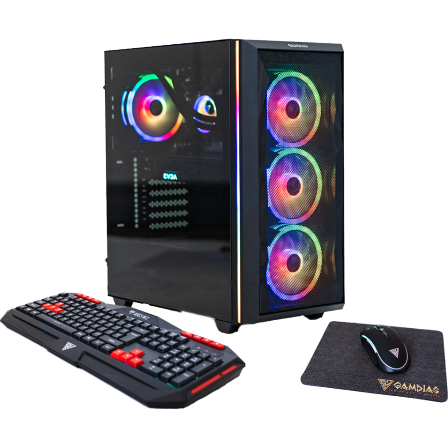 Gigatech Gaming Omega 5 Gaming Desktop - AMD RYZEN 5 5600X 6-Cores 12-Threads 4.6GHz Boost - RTX 3070, 16GB DDR4 3200MHz, 1TB PCIe NVMe SSD, RGB, Windows 11