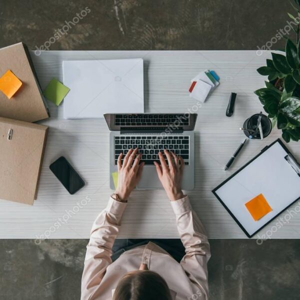 businesswoman working with laptop