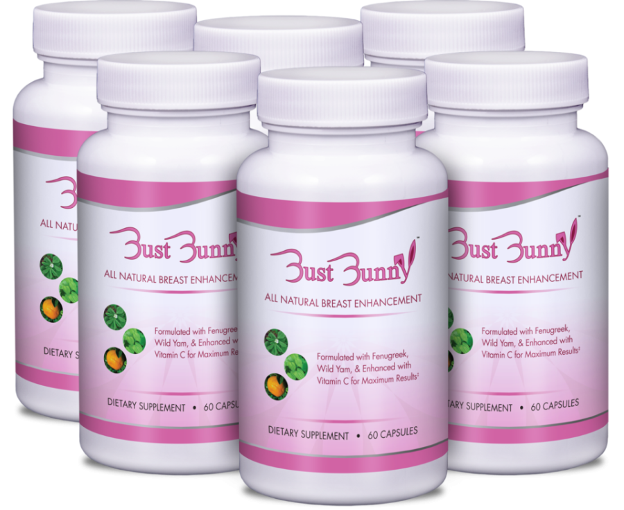 6 Month Supply of Bust Bunny - All Natural Breast Enhancement Pills w/Vitamin C