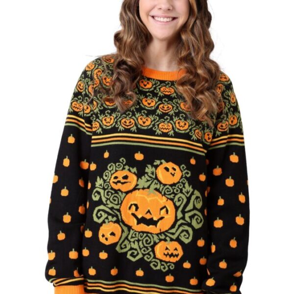 Adult Pumpkin Patch Ugly Halloween Sweater