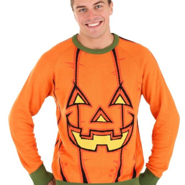 Adult Pumpkin Ugly Halloween Sweater