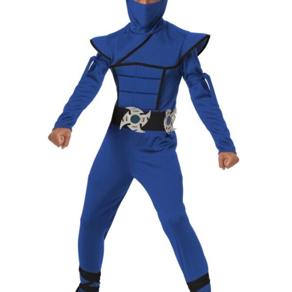 Blue Stealth Ninja Costume For Kids