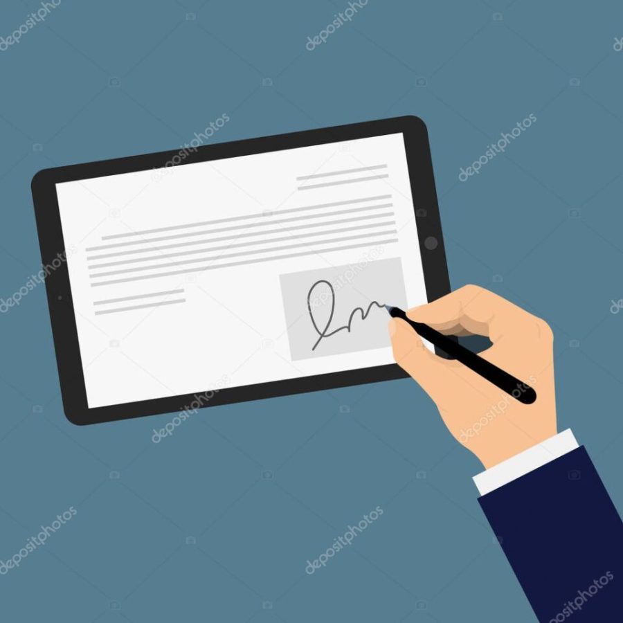 Digital signature tablet