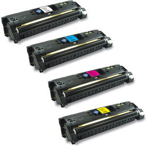 HP 122A Toner Set 1 Black, 1 Cyan, 1 Magenta, 1 Yellow Remanufactured Toner Cartridge - 4 Pack