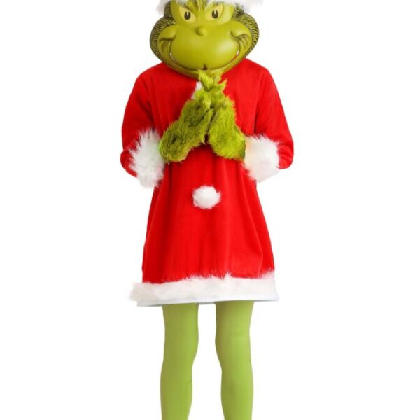 Kids The Grinch Santa Deluxe Costume with Mask