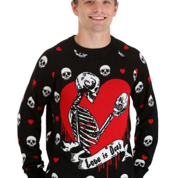 Love is Dead Valentine's Day Sweater for Adults