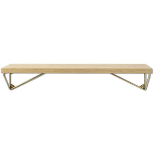 Maze Interior Pythagoras XS Shelf & Brackets - Oak & Brass