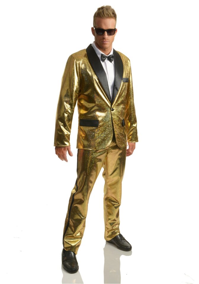 Men's Gold Disco Ball Tuxedo Costume For Men