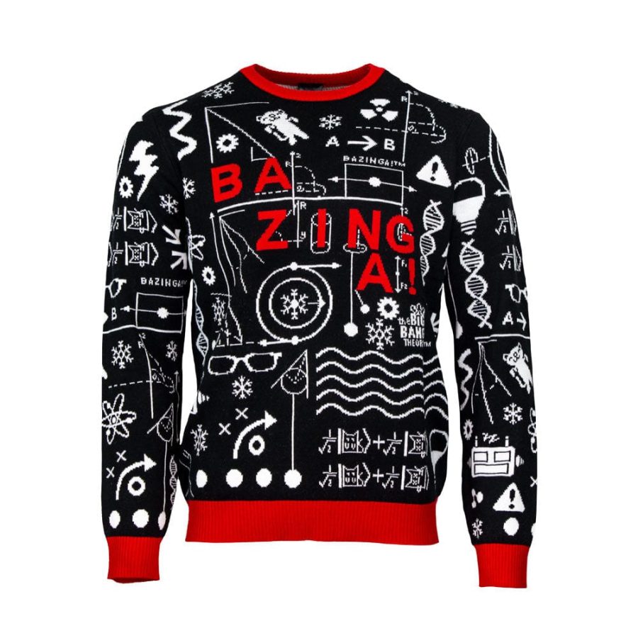 Official The Big Bang Theory 'Bazinga' Christmas Jumper / Ugly Sweater