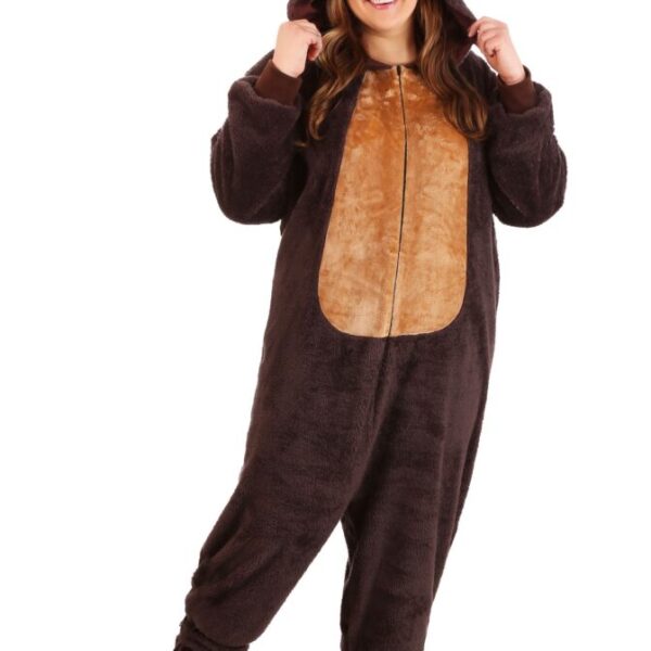 Plus Size Brown Bear Onesie Costume for Adults