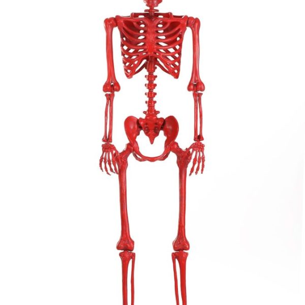 5FT Crazy Bones Poseable Skeleton in Red Decoration