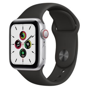 Apple Watch SE GPS + Cellular Silver Aluminium 40mm Black Sport Band - Very Good