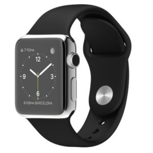 Apple Watch Series 3 GPS + Cellular Stainless Steel 38MM Black Sport Band