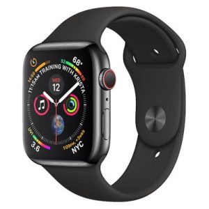 Apple Watch Series 4 GPS + Cellular Black Stainless St 44MM Black Sport Band