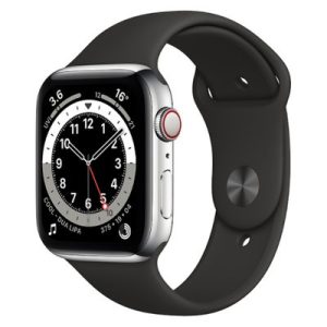 Apple Watch Series 6 GPS + Cellular Silver SS 44MM Black Sport Band