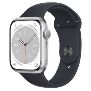 Apple Watch Series 8 GPS Silver Aluminium 41MM Black Sport Band