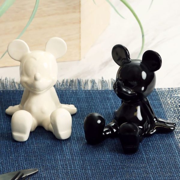 Black and White Mickey Salt & Pepper Shakers