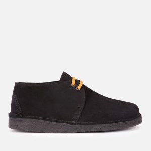 Clarks Originals Men's Desert Trek Suede Shoes - Black - UK 7