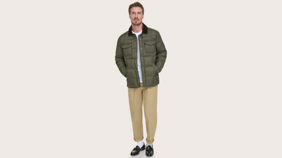 Dockers Midweight Box Quilted Jacket, Men's, Green XXL