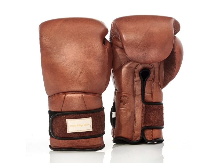 Elite Heritage Brown Leather Boxing Gloves (Strap Up)
