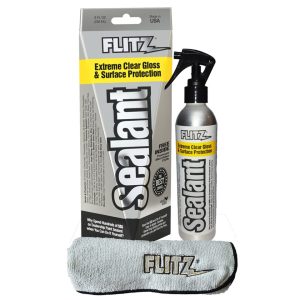 FLITZ CS 02908CASE Sealant Spray Bottle w/Microfiber Polishing Cloth - 236ml/8oz (Case of 6)