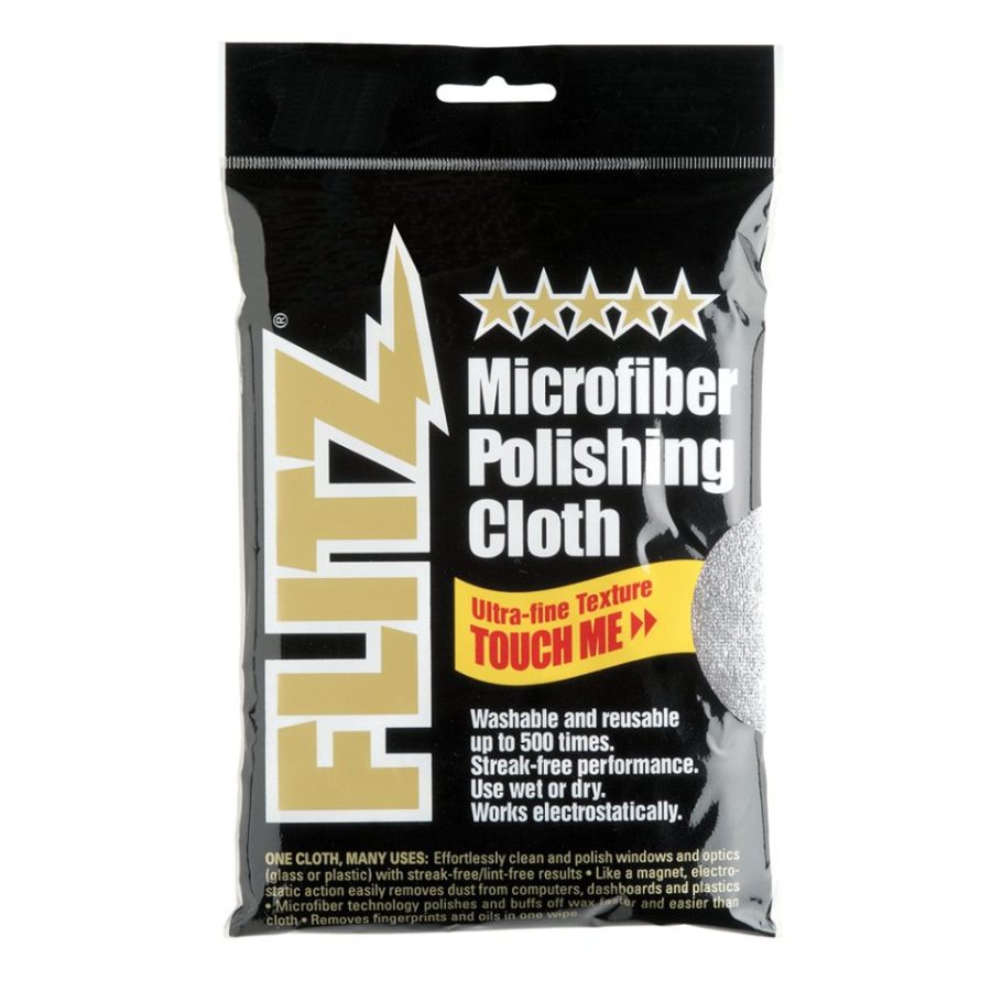 FLITZ MC200 Microfiber Polishing Cloth - 16 INCH x 16 INCH - Single Bag