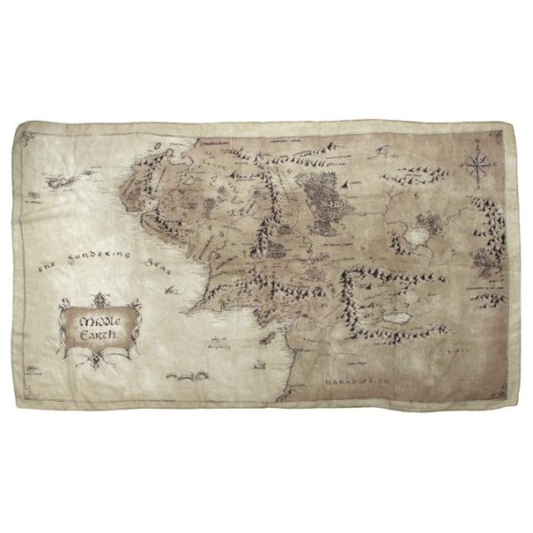 Lightweight Scarf Map of Middle Earth Lord of the Rings