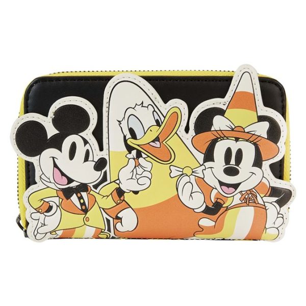 Loungefly Mickey and Friends Candy Corn Zip Around Wallet