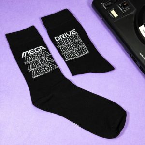 Official Mega Drive 'Retro Logo' Black Socks (One Size)