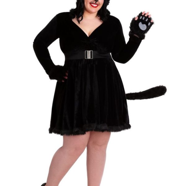 Plus Size Black Cat Women's Costume Dress