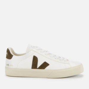 Veja Women's Campo Chrome Free Leather Trainers - Extra White/Khaki - UK 7