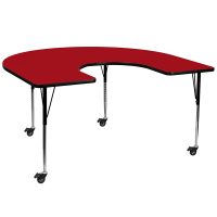 60x66 HRSE Red Activity Table XU-A6066-HRSE-RED-T-A-CAS-GG