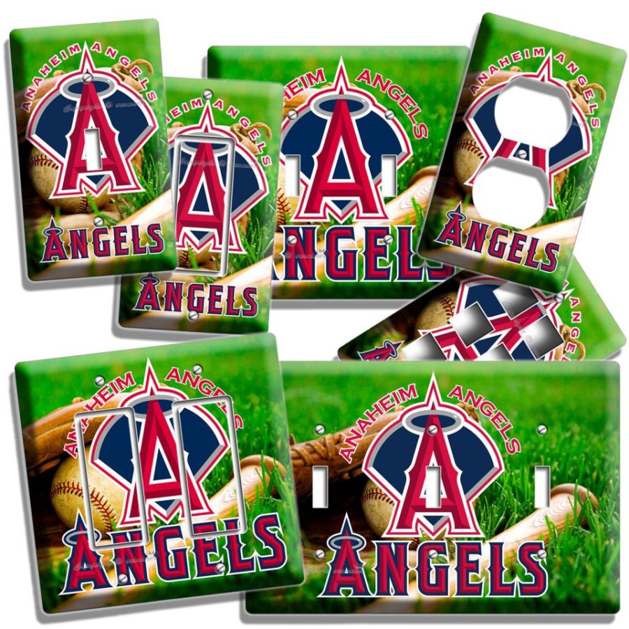 ANAHEIM ANGELS BASEBALL TEAM LIGHT SWITCH OUTLET WALL PLATE SPORTS ROOM MAN CAVE