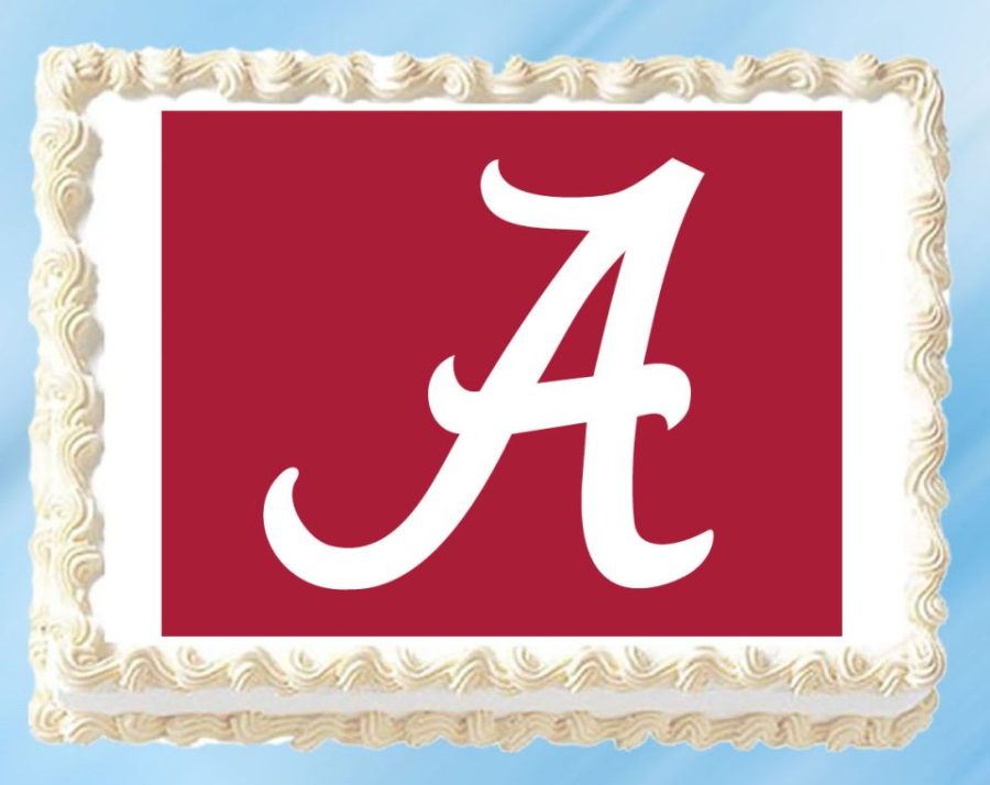Alabama Crimson Tide Edible Image Topper Cupcake Frosting 1/4 Sheet 8.5 x 11"