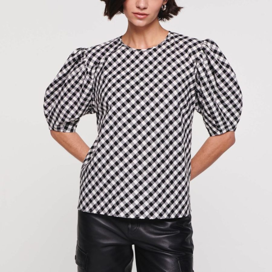 Aligne Hicks Gingham Seersucker Blouse - EU 36/UK 8