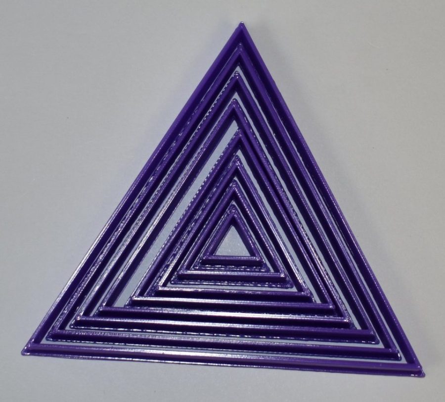 Ascending Triangle Geometry Shape Set Of 8 Cookie Cutter 3D Printed USA PR756