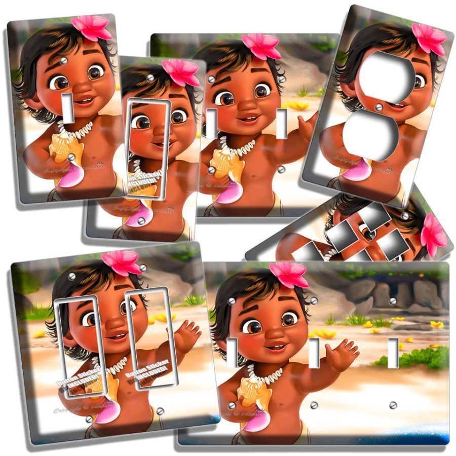 BABY MOANA CUTE HAWAIIAN LITTLE GIRL LIGHT SWITCH OUTLET WALL COVER ROOM DECOR
