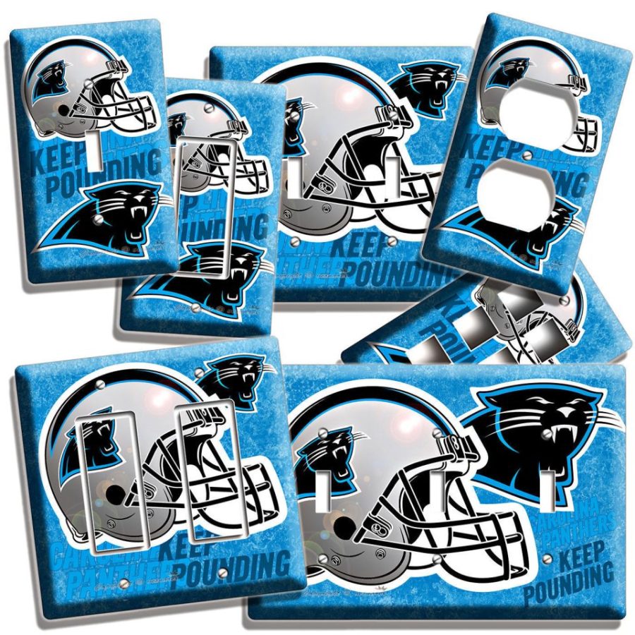 CAROLINA PANTHERS FOOTBALL TEAM LIGHT SWITCH WALL PLATE OUTLET BOY ROOM MAN CAVE