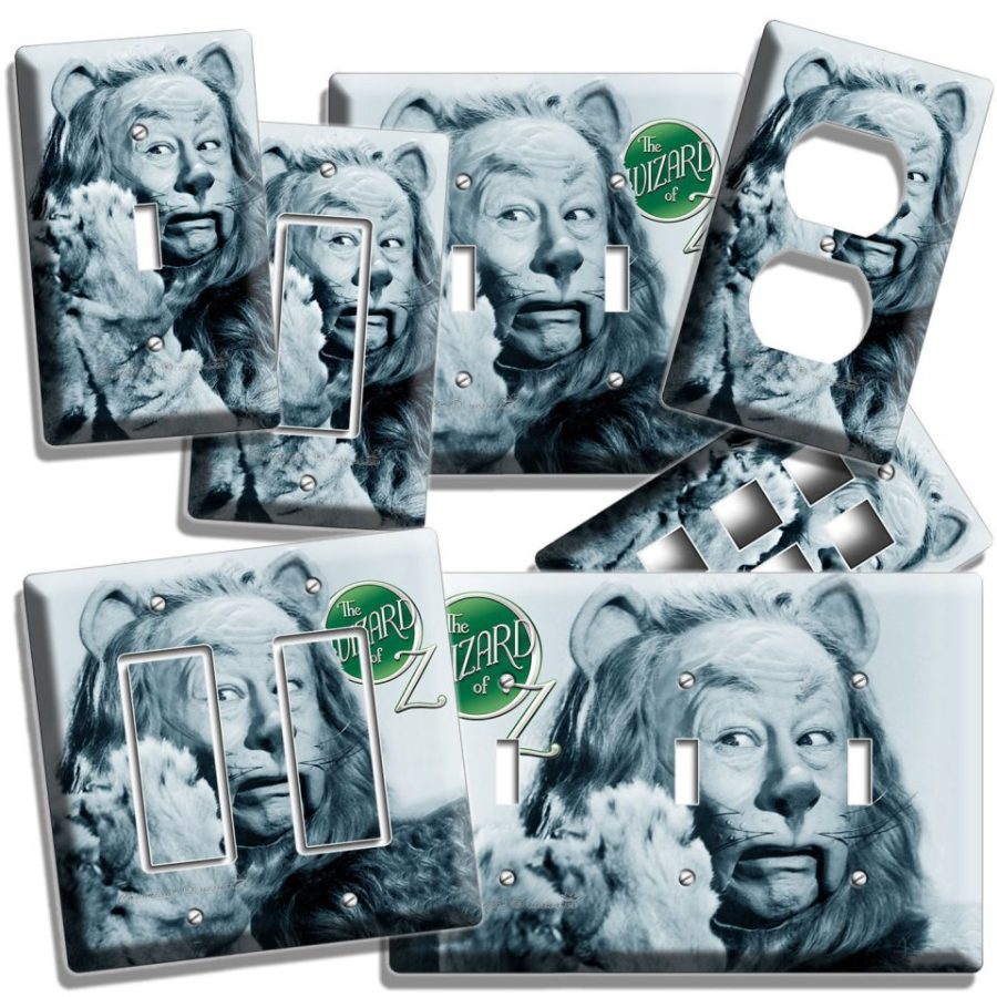 COWARDLY LION BERT LAHR WIZARD OF OZ LIGHT SWITCH WALL PLATE OUTLET HOME DECOR
