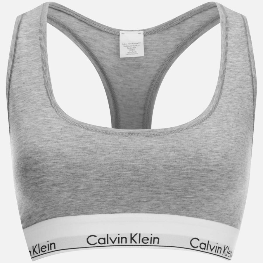 Calvin Klein Women's Modern Cotton Bralette - Grey Heather - M