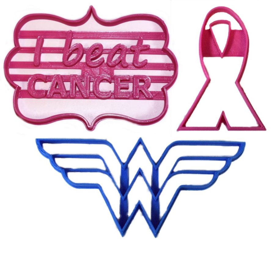 Cancer Survivors Are Superheroes Woman Set Of 3 Cookie Cutters USA PR1021