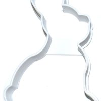 Chocolate Easter Bunny Shape Outline Cookie Cutter Made in USA PR2650