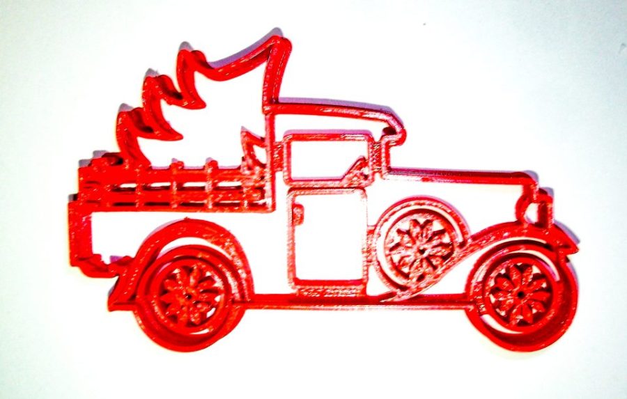Classic Antique Pickup Truck Christmas Tree Cookie Cutter 3D Printed USA PR2237