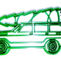 Classic Antique Wood Station Wagon Christmas Cookie Cutter Made in USA PR2243