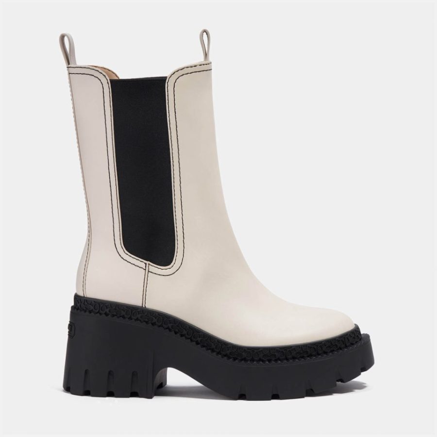 Coach Alexa Leather Heeled Chelsea Boots - UK 3