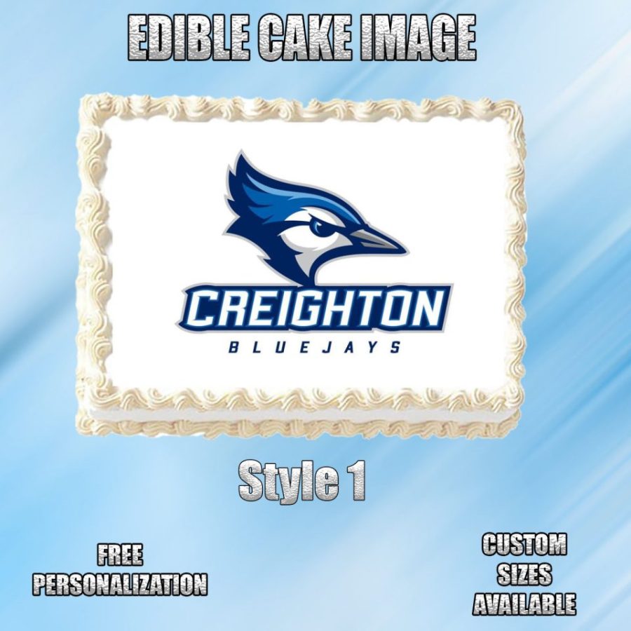 Creighton Blue Jays Edible Image Topper Cupcake Frosting 1/4 Sheet 8.5 x 11"