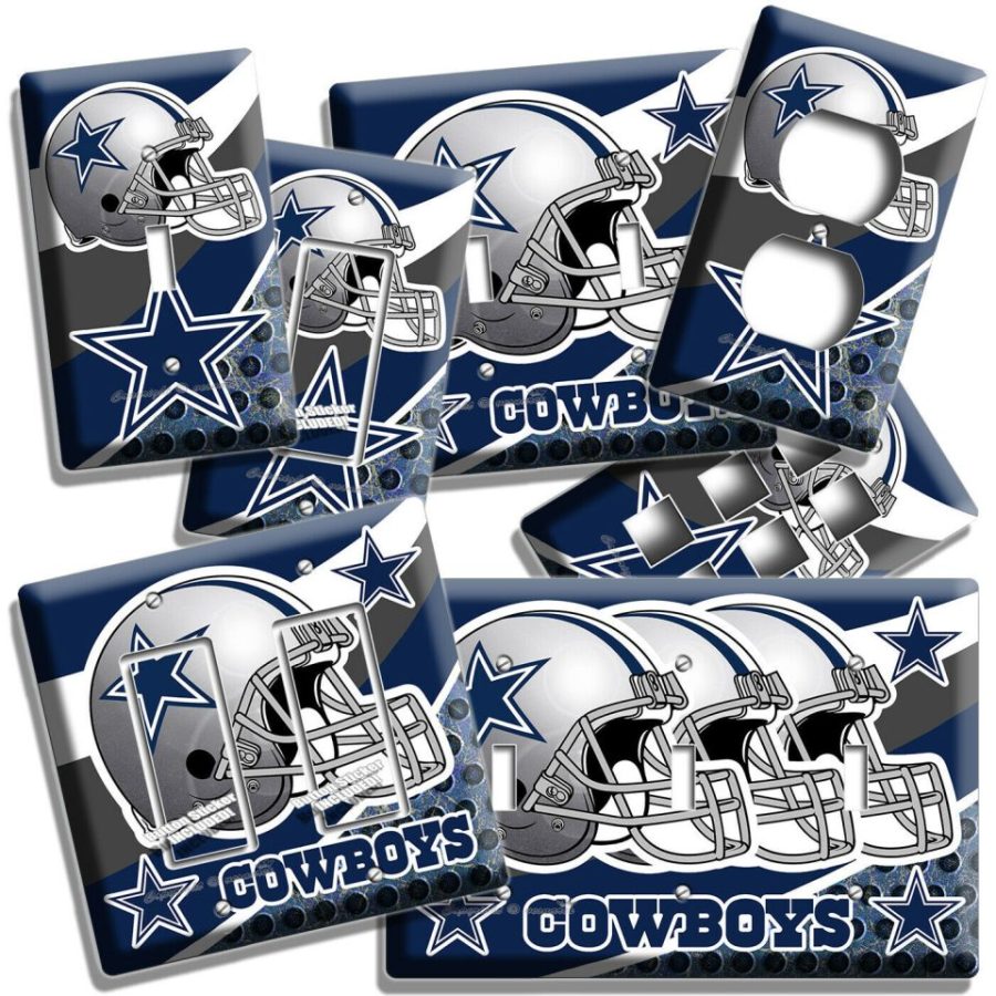 DALLAS COWBOYS FOOTBALL TEAM LIGHT SWITCH OUTLET WALL PLATES MAN CAVE ROOM DECOR