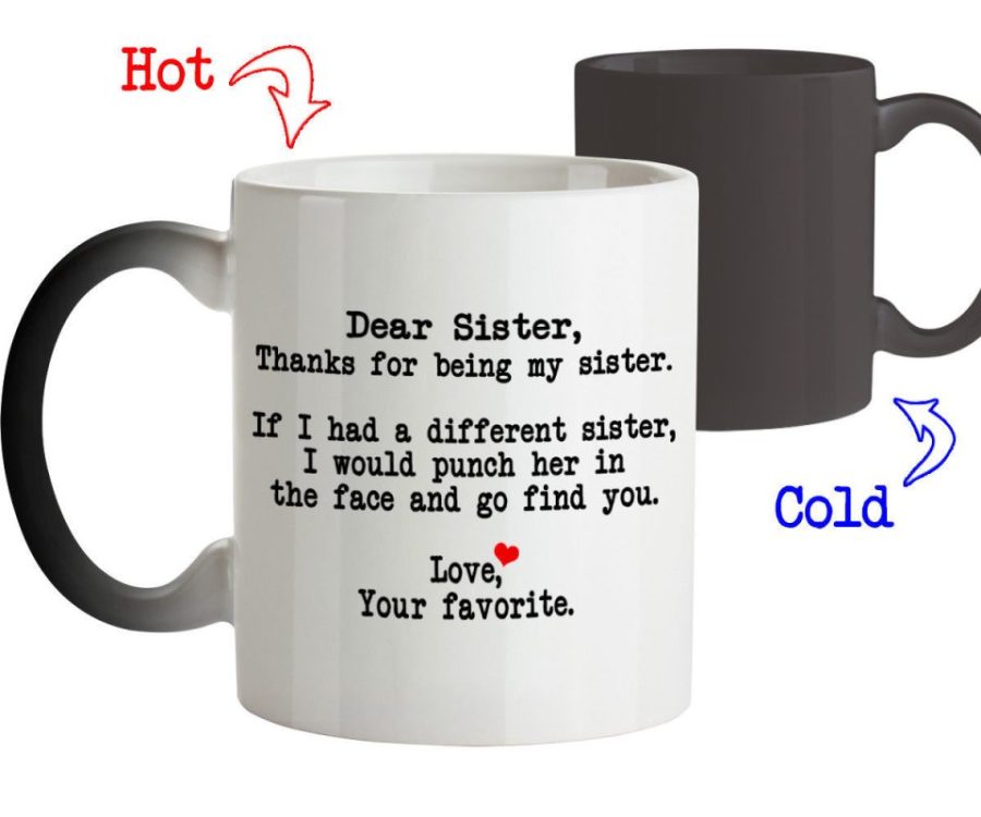Dear Sister Thanks for being my Sister Funny Birthday Gift for Sister Coffee Mug